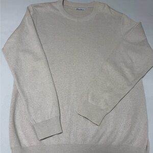 Zara Men's Light Beige Crewneck Sweater